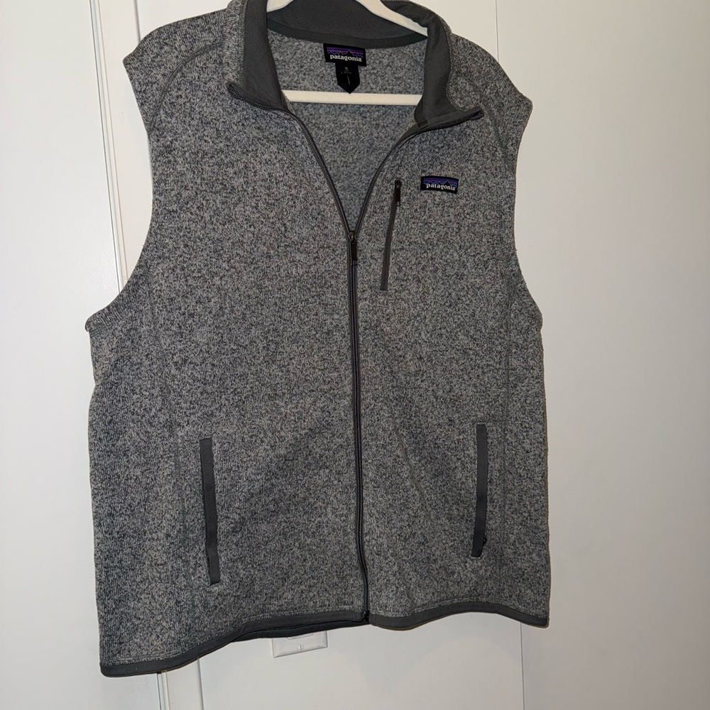 Patagonia Heather Gray Zip-Up Vest